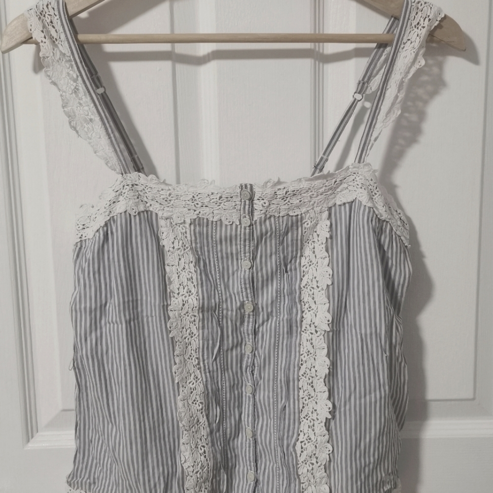 A&F striped tank top